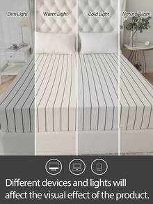 1 buah Sprei Katun Murni 100%, Lembut dan Nyaman, Cocok untuk Kasur Tebal 30cm, Dekorasi Kamar Tidur Gaya Minimalis - MultiWarna - View 7
