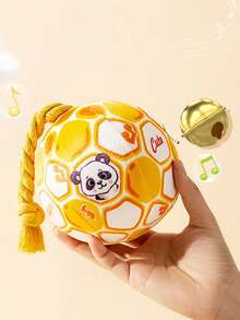 Durable Squeaky Dog Toy Interactive Self-Play Chew Ball Relieve Boredom Release Energy Soft Plush Pet Toy Suitable For Small Dogs Teddy Bichon Easter Father's Day Pet Gift - Multicolor - View 8