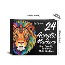 Dual-Tip Acrylic Paint Marker Set, 24/36/48 Colors, Suitable For Wood, Canvas, Stone, Rock Painting, Glass And Ceramic Surfaces, Essential DIY Craft Art Supplies And Back To School Learning Stationery - Multicolor - View 11