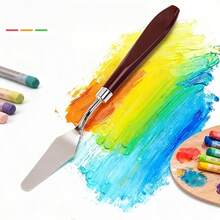 5-Piece Stainless Steel Palette Knife Set, Professional Painting Knives For Oil, Acrylic & Gouache, Artist Paint Spatulas For Mixing, Spreading & Texturing - View 8