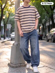 Boys' Fashion Denim Long Pants, Spring/Autumn/Winter New Style For Older Children - Medium Wash - View 5