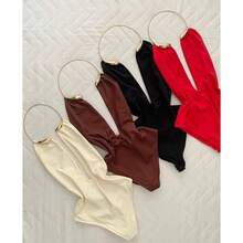 Argola Gargantilha Metálica para Body, Maiô e Biquíni – Aviamento Fashion - Dourado - Visão 2