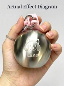 Customized Portable Water Bottle For Pet Dogs To Go Out, Customized Pet Name, 304 Stainless Steel Hook Spherical, Foldable Water Dispenser With Reflux, Used For Hiking And Camping, Portable Travel Small Water Bottle - Multicolor - View 6
