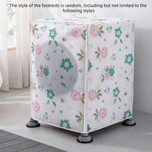 1pc Floral Pattern Washing Machine Cover - Universal Top Load Washer Dust Cover, Easy Clean Fabric, Decorative Floral Appliance Cover Suitable For Laundry Room, Home Decor, Pet Hair And Dust Protection (Fits Most Brands) - Multicolor - View 19