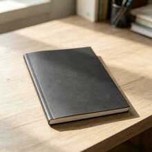 A5 Vintage Style Blank/Lined Notebook, 256 Pages/Book, Glossy Faux Leather Cover, Suitable For Sketching, Doodling And Office Essentials School Supplies - A - View 9