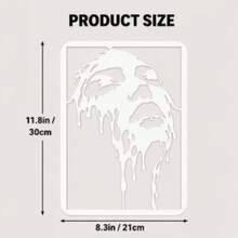 Melted Facial Features Stencils, 11.7x8.3Inch Woman Face Painting Stencils Artistic Face Stencil PET Human Themes PET Template For Painting On Wood Floor Tile Wall DIY - 1pc - View 2