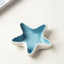 1pc Ceramic Shell, Starfish And Clam Shaped Tray, Pink Creative Storage Bowl, Container For Jewelry - 1PC - View 10