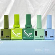Kit c/5 Esmalte Zem QUADRADA Nail Gel Soak Off Color Coat 10ml Uv/Led Embalagem QUADRADA - kit c/5(17q,23l,25l,29q,5q - Visão 2