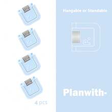 Cute Pastel Multi-Functional Mini Clip With Standable Handle, 55 Sheets Large Capacity Paper Binder Clip, Aesthetic Suspendable Memo Holder & Test Paper Stationery Organizer Student Document Folder Paper Clip Office Book Clip Card Clip Binder Clips Bulldog Clips Back To School - Sets - View 20