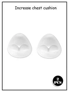 2 Peças Almofadas de Silicone para Maiô Bikini Feminino de Verão, Almofadas Modeladoras de Seios, Copos Invisíveis e Espessados, Levantam Seios Pequenos, Realçam o Decote, Adequado para Maiô Bikini, Roupa de Banho, Praia, Uso em Férias - Multicolorido - Visão 8