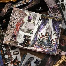Gothic Diary Scrapbook Material Book, New European And American Style Dark Vintage Journal Collage Stickers, Decorative Background Decals - 1 Set - View 7