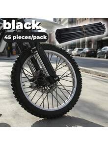 72pcs Motorcycle Bicycle Spoke Covers, Colorful Spoke Protection Sleeves, Wheel Hub Modification Decoration Strips, Bicycle Wheel Cover Decoration Protection, Suitable For Off-Road Bicycle Motorcycle Bicycle Wheelchair Decoration - A - View 3