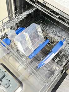 Schiscetta, Bento Box 1600ml Grande Capacità Doppia Strato in Plastica, Scatola per Toast, Schiscetta con Scomparti, Scatola per Sandwich Grande Capacità, Scatola per Conservazione Fresca, Microonde, Multifunzionale, Forniture da Cucina, Forniture per Studenti - Multicolore - Visualizzare 6