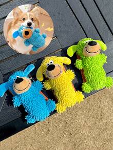 Squeaky Dog Toy, Mop-Shaped Toy, Vibrates And Makes Sound, Blue Self-Entertainment Boredom Relief Toy, Durable And Wear-Resistant, Suitable For Small Dogs Pet Supplies (1/2 Pcs) - Multicolor - View 12