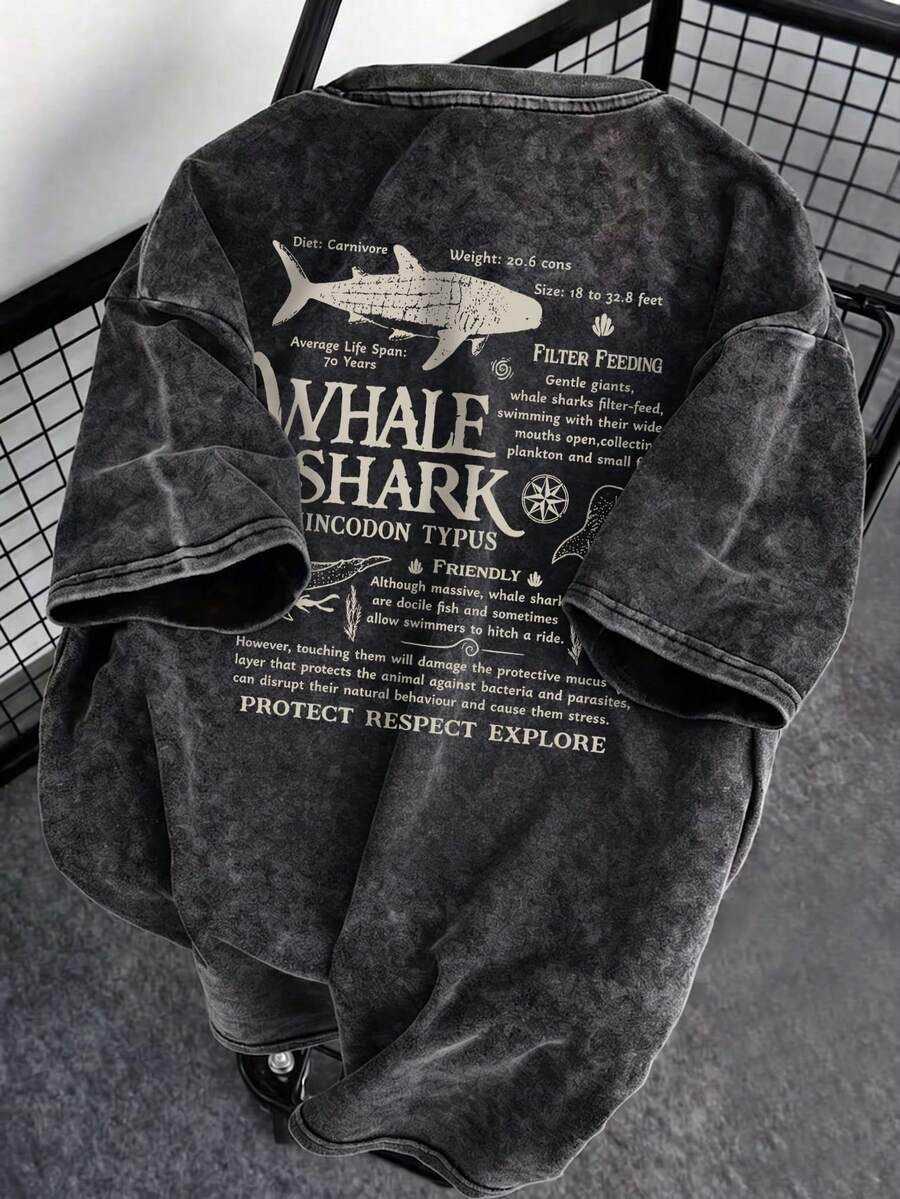 Y2K Sweet Cool Style Washed Short Sleeve T-Shirt Women Loose Fit Vintage Distressed Short Sleeve Top Casual Black Summer - Black - View 1