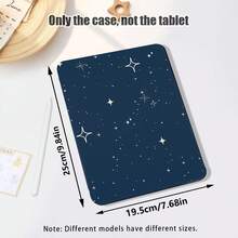 星空圖案彩繪效果平板保護殼，內建筆槽，附支架，適用於 Honor 8/9/10/X8/X8A/X9/X8Pro/X9Pro 及其他機型/ MatePad SE 11 吋/MatePad 11 吋/11.5 吋，MatePad Pro/，Apple 10代/11代 2025 (A16)，Galaxy Tab A7/A9 及其他熱門機型 - 款式3 - 查看 2