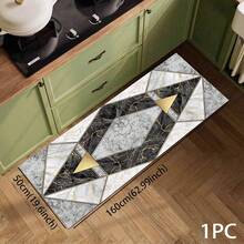 1pc Vintage Pattern Printed Long Runner Rug, Home Floor Mat, Entryway Doormat, Indoor Entrance Mat, Bedroom Bedside Rug, Kitchen Runner Mat, Suitable For Living Room, Laundry Room, Bathroom - Multicolor - View 13