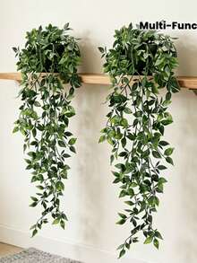Artificial Hanging Plants, Suitable For Home Living Room, Office, Bathroom And Shelf Decoration, Wedding, Birthday And Party Scene Arrangement, Indoor And Outdoor Greenery Decoration, Outdoor And Yard Decoration. - Multicolor - View 3