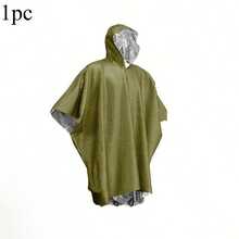 6/1pc Ponco Hujan Berkerudung Multifungsi Dewasa, Jas Hujan Tebal Tahan Air dan Angin, Jaket Hujan Portabel Seluruh Tubuh untuk Bersepeda di Luar Ruangan, Mendaki, dan Panjat Tebing - Berbagai gaya - View 6