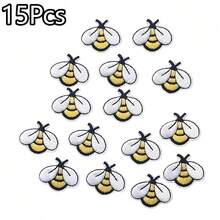 5/10/15/20/25/30Pcs Embroidered Bee Pattern Iron-On Patches, Suitable For Clothing, Shoes, Bags, Hats, Jeans Accessories, Sewing DIY Crafts - Bee - View 19