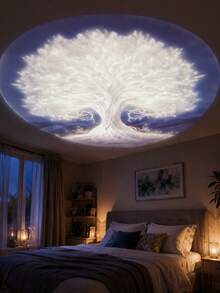 Lampe portable à tête de mort lumineuse flexible à 360°, décoration de chambre pour les fêtes - Arbre de la vie - Voir 11