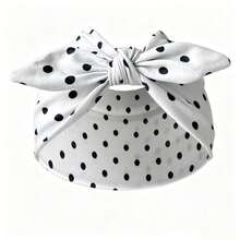 1/5pcs Back To School Polka Dot Rabbit Ear Headband Set, Wide Knot Headband, Elastic Bow Hair Tie, Cute Women's Hair Accessories, Autumn/Winter Vacation Style - Multicolor - View 11