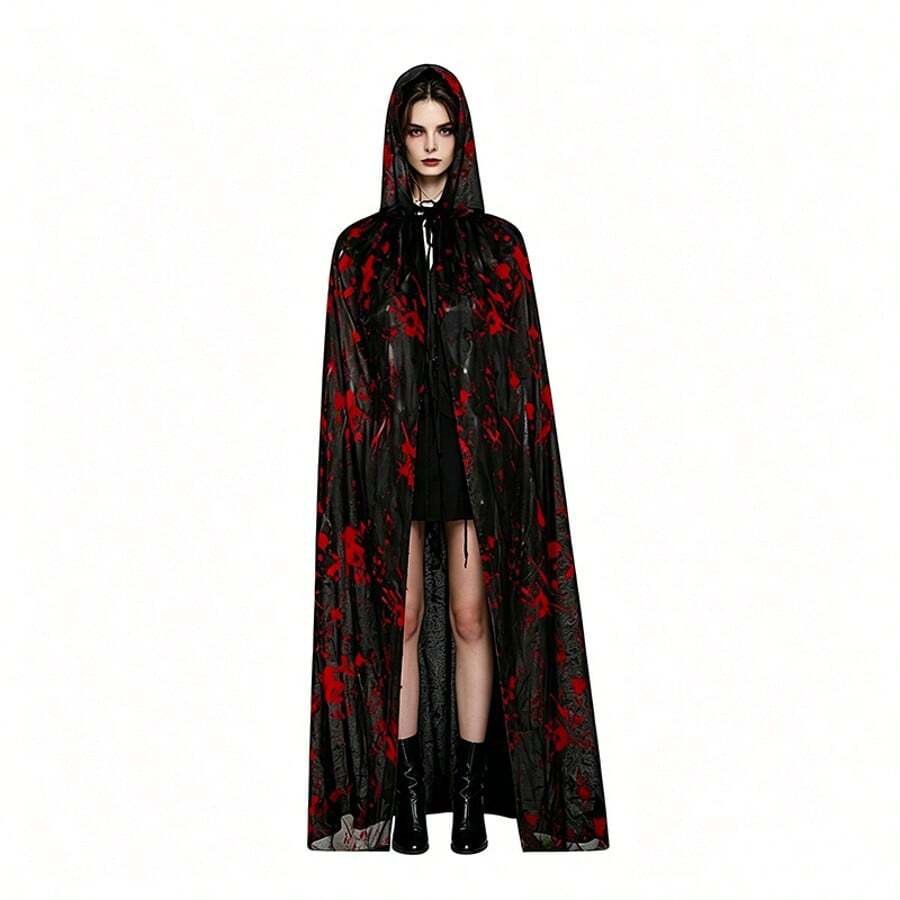 Halloween Party Adult Blood Splatter Cape, Bleeding Apron, Blood Splatter Stockings Cosplay Costume - View 1