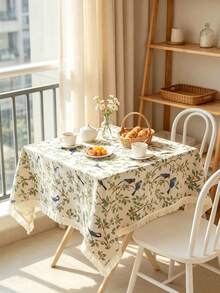 MineLain 1 buah Taplak Meja Jacquard Motif Burung Gaya Pastoral, Taplak Meja Persegi Panjang, Hiasan Renda Beige, Dapat Dicuci, Meja Kopi, Penutup Meja Samping Tempat Tidur, Dekorasi Meja Makan, Dekorasi Ruangan, Dekorasi Rumah Gaya Pedesaan, Restoran, Makan, Berkumpul, Dekorasi Pesta dan Acara Liburan, Dekorasi Rumah Sehari-hari, Dekorasi Musim Semi dan Musim Panas, Penggunaan Sepanjang Musim - MultiWarna - View 8
