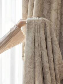 1pc Full Blackout Thermal Insulated Curtain Fabric - 99% UV Resistant Polyester, Rod Pocket Hanging, Non-Bleachable Plain Weave, Bedroom Artistic Theme, Coated Blackout Thermal Insulated, Noise Reduction - Perfect For Deep Sleep In Bedrooms, Farmhouses And Schools (280g Fabric Weight) - Multicolor - View 12