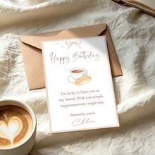 Personalized Custom Greeting & Thank You Cards With Custom Text & Inner Pages, Pastel Watercolor Aesthetic All-Occasion Cards For Birthday Wedding Mother's Day Valentine Cute Cake Floral Cherry Bow Gingham Stationery All Ages Family Friends - Customized Birthday Cards - View 7