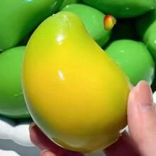 Handmade Crispy Mango Stress Ball Squeeze Toy, Color-Changing Mango Squishy Ball, ASMR Sensory Stress Relief Toy - 彩色 - 查看 14