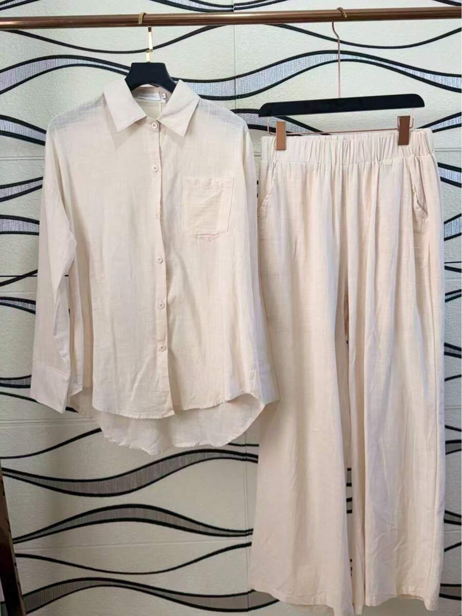 Women Two-Piece Outfits - Light Apricot - View 1