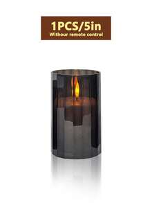 3pcs Flameless Candle Lights With Timer Remote Control, Battery Operated Realistic Candles, Suitable For Wedding, Valentine's Day, Christmas, Halloween, Mother's Day, Proposal, Birthday, Holiday, Party - Black - Warm Light - View 12