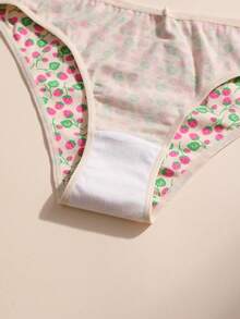 5 PCS Women Sexy Triangle Panties V Waist Seamless Briefs Ribbed Cotton Printing Soft Comfortable Breathable Underwear For Yoga Sports And Daily Wear - Multicolor - View 12