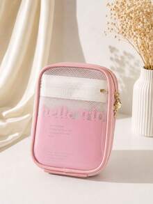 1pc Portable Mini Cosmetic Bag Coin Purse, Warm Small Bag, Essential For Back To School Backpack, Beach Travel Storage Bag, Summer Holiday Makeup Organizer, Mini Bag, Travel Makeup Case, Accessories, Makeup Brush Holder, Home Bathroom Decor Cosmetic Organizer Bathroom Accessories - Multicolor - View 5
