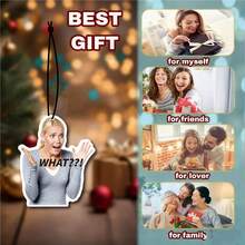 Shocked Woman Shrugging "WHAT" Funny Expression Car Air Freshener - A - 查看 3