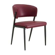 Set Of 2 Dining Chair Red Made Of Pu For Kitchen And Dining Room - 紅色 - 查看 7