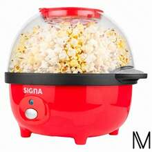 650W Electric Round Popcorn Maker, Sphere-Shaped With Measuring Lid - US A Type Plug(110-127V) - View 1