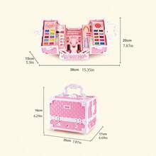 49pcs Perlengkapan Rias Anak Perempuan, Set Kotak Rias, Hadiah Ulang Tahun - Berwarna merah muda - View 2