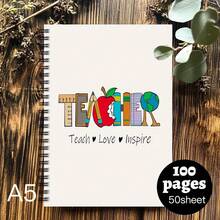Te1pc Of An Aesthetically Thank You Notebook For Teachers, Designed As A Teaching Journal And Record Book. This Fun Notebook Includes Motivational Quotes And Office Planners, Serving As A Diary Planner For Work - One Book (50 Pages, 100 Pages) - View 7