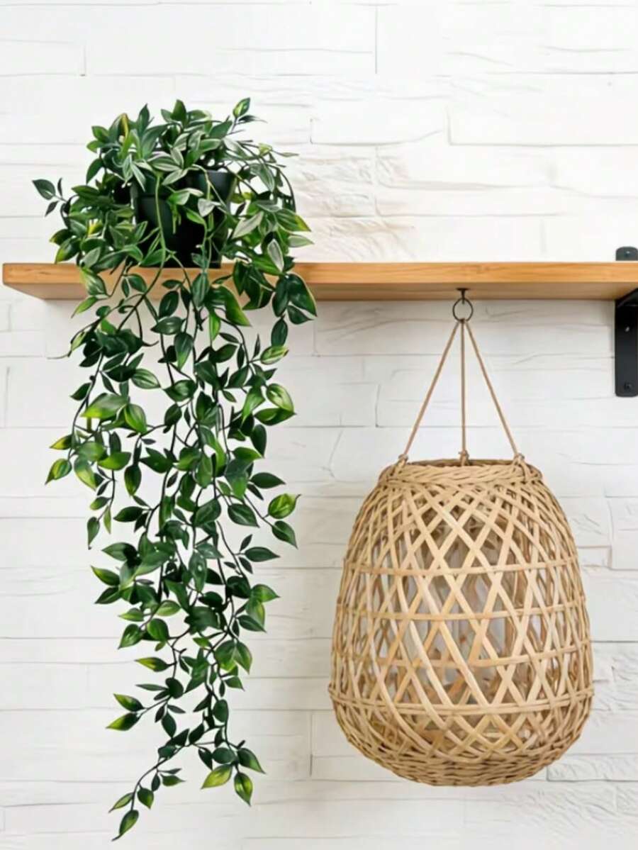 Artificial Hanging Plants, Suitable For Home Living Room, Office, Bathroom And Shelf Decoration, Wedding, Birthday And Party Scene Arrangement, Indoor And Outdoor Greenery Decoration, Outdoor And Yard Decoration. - Multicolor - View 1