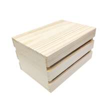 2/4/6 piezas Cajas de madera rústicas en miniatura, cajas de almacenamiento de madera sin terminar, adecuadas para manualidades DIY, cocina, oficina, dormitorio, armario, decoración rústica - Multicolor - Ver 7