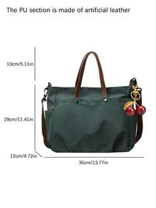 Retro Classic And Popular, Fashionable, Casual And Simple High-Quality Handbag, Suitable For Commuting To Work, Students, Classes, And Daily Shopping - Green - View 5