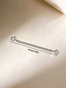 1/3pcs 18K Stainless Steel Extender Chain, Bracelet Safety Chain Necklace Extension Chain, DIY Double-Ended Spring Clasp Finishing Accessories Material - Double-ended Extension Chain - View 10