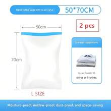 6pcs Roll-Up Travel Vacuum Storage Bags, Lightweight Reusable Space-Saving, Clothing Storage Bags, Suitable For Suitcases Travel Bags Organization, Cruise Trips Home Closet Dual Use, Travel And Home Essential - Clear - View 17