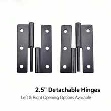 2/4pcs Black Lift Hinge 2.5 Inch (Approx. 6.3cm) Stainless Steel Detachable Small Lift Hinge Right Hand Slide Joint Flag Hinge Lift Up Cabinet Door Hinge - Black - View 2
