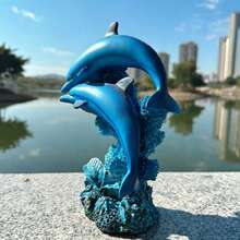 2D平面高清印刷非3D裝飾品 壓克力現代科技風海豚擺飾 客廳玄關酒架裝飾 - A - 查看 2