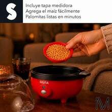 650W Electric Round Popcorn Maker, Sphere-Shaped With Measuring Lid - US A Type Plug(110-127V) - View 4