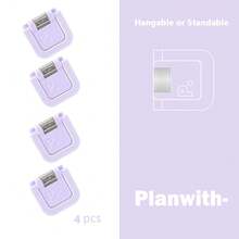 Cute Pastel Multi-Functional Mini Clip With Standable Handle, 55 Sheets Large Capacity Paper Binder Clip, Aesthetic Suspendable Memo Holder & Test Paper Stationery Organizer Student Document Folder Paper Clip Office Book Clip Card Clip Binder Clips Bulldog Clips Back To School - Sets - View 14