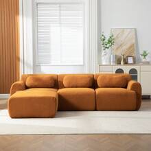 Modular Sofa Chenille 3 Seat Camel - Caramel 3 Seat - View 2